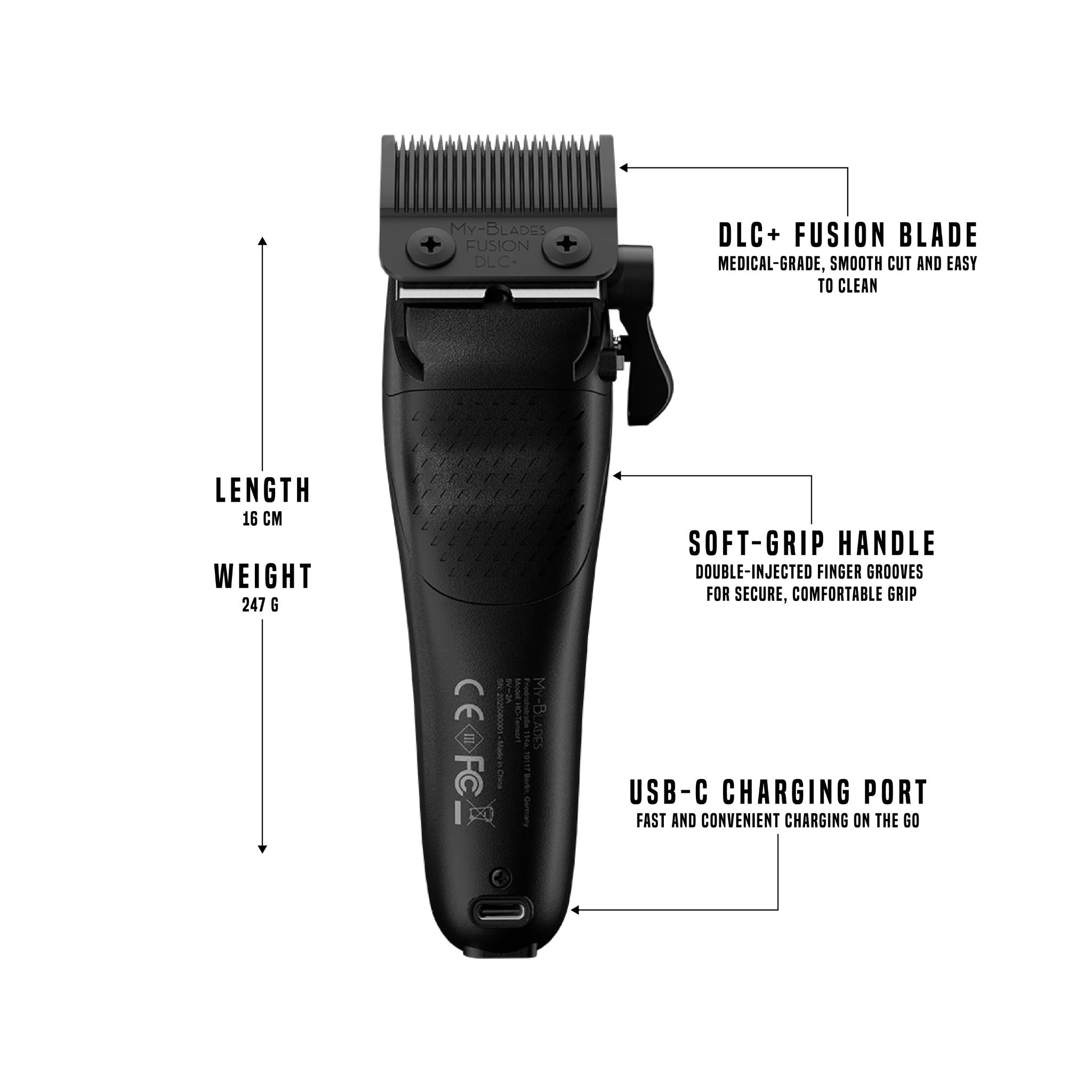 Tensor 1 Black – KI-gestützter professioneller Friseur und Haarschneider